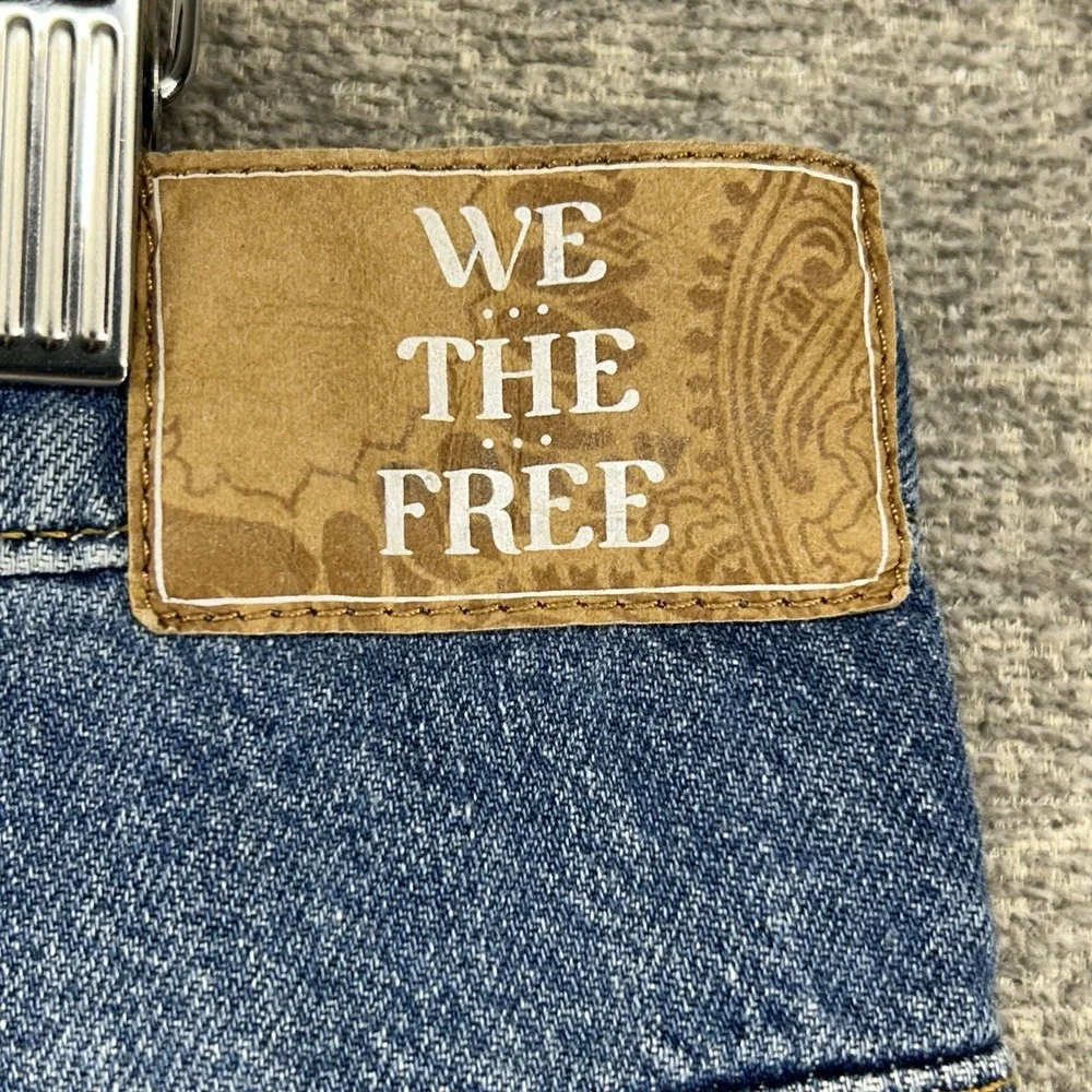 We The Free Shorts Denim Women Size 30 Blue Button Fly Summer Casual